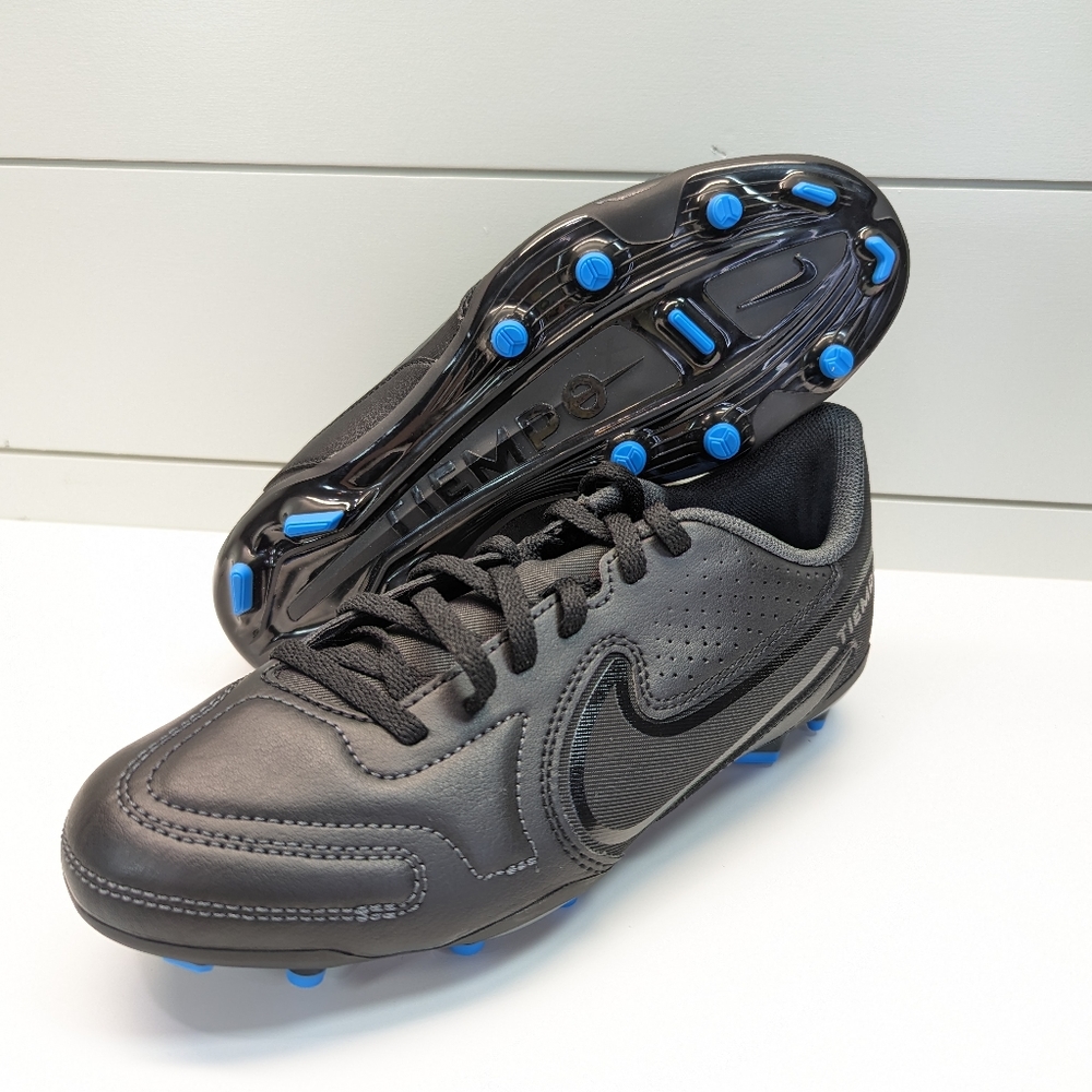 6Y Nike Tiempo Junior Legend 9 Club Multi Ground GS Black Blue Soccer cleats